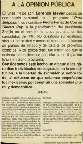 
A la opinión pública.


