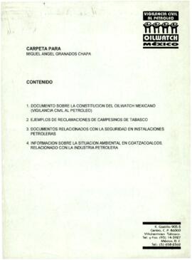 
Carpeta para Miguel Ángel Granados Chapa.


