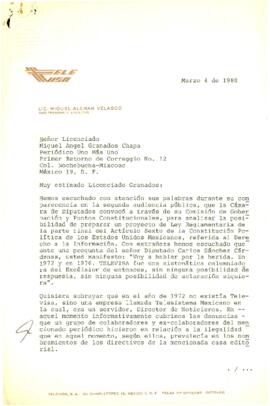
Carta a Miguel Ángel Granados Chapa.


