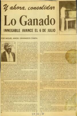 
Y ahora, consolidar lo ganado : innegable avance el 6 de julio.


