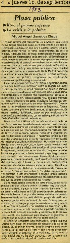 
Hoy, el primer informe.


