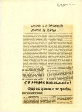 
Derecho a la información, garantía de libertad.


