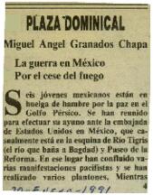 
La guerra en México. Por el cese del fuego.


