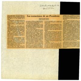
Las tentaciones de un Presidente.



