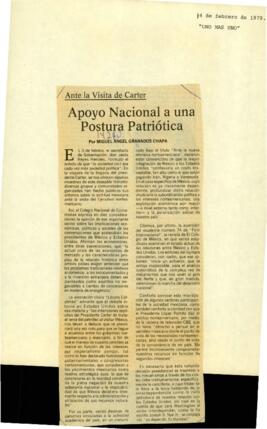 
Apoyo nacional a una postura patriótica.


