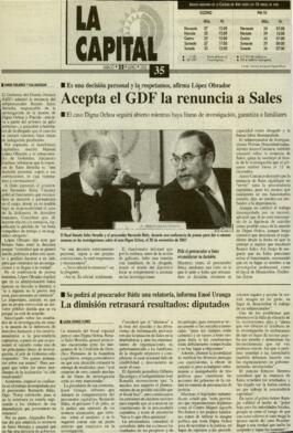 
Acepta el GDF la renuncia a Sales.



