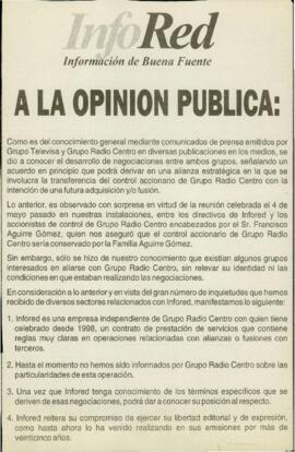 
A la opinión pública.


