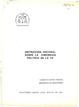 
Instrucción pastoral sobre la dimensión política de la fe.


