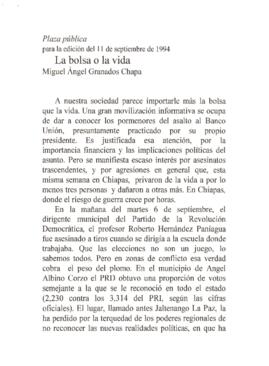 
La bolsa o la vida.


