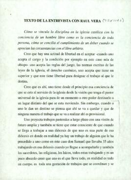 
Entrevista con Raúl Vera.


