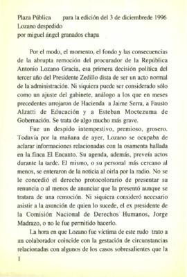 
Lozano despedido.


