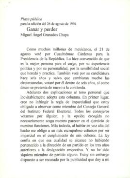 
Ganar y perder.



