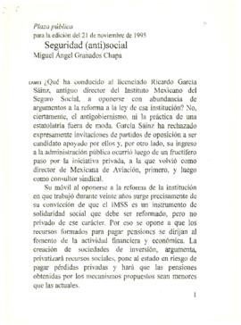
Seguridad ( anti)social.


