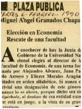 
Elección en economía. Rescate de una facultad.


