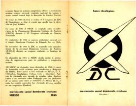 
Bases ideologicas movimiento social democrata cristiano.


