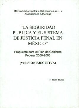 
La seguridad pública y el sistema de justicia penal en México.



