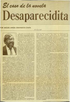 
El caso de la novela desaparecidita.


