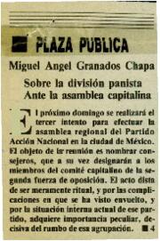 
Sobre la división panista. Ante la asamblea capitalina.


