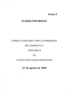 
Consulta Nacional para la Nominación del Candidato a Presidente de los Estados Unidos Mexicanos de la Coalición Alianza por México.



