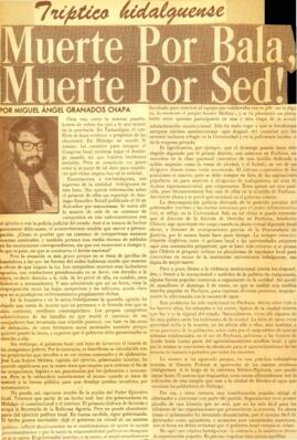 
Tríptico hidalguense. Muerte por bala, muerte por sed!.


