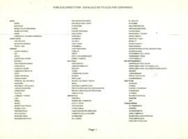 
Publicaciones - Catalogo de Contenidos por titulo.


