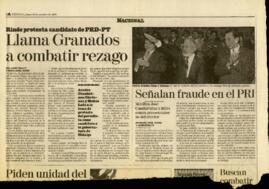 
Rinde protesta candidato de PRD·PT Llama Granados a combatir rezago.



