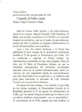 
Cuando el búho canta.


