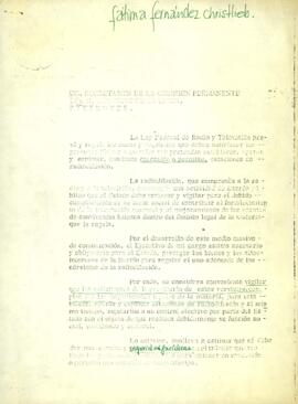 
Escrito a la Secretaria de la Comisión Permanente.


