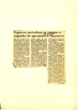 
Exigieron periodistas se castige a culpables de agresiones a reporteros.


