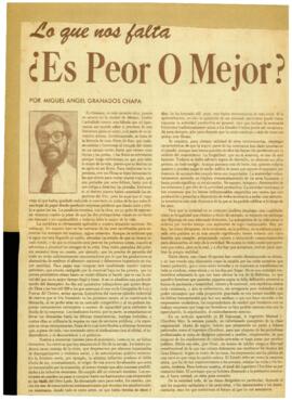 
Lo que nos falta ¿Es peor o mejor?.


