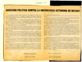 
Agresión Política Contra La Universidad Autónoma de Nayarit.


