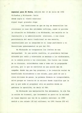 
Chihuahua y Michoacan : hacia donde sopla el viento electoral.


