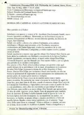 
Homilia del Cardenal.


