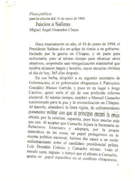 
Juicios a Salinas.



