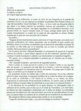 
La prensa y el narco.


