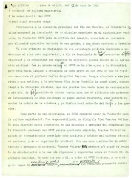 
Fundación de cultura magisterial. La modernización del SNTE.


