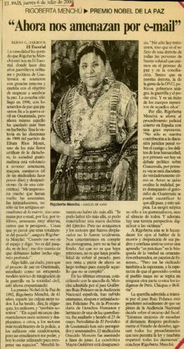 
´Ahora nos amenazan por e-mail´.


