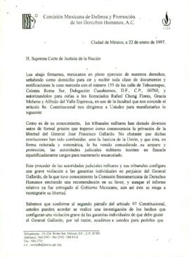 
Escrito a la Suprema Corte de Justicia de la Nación.


