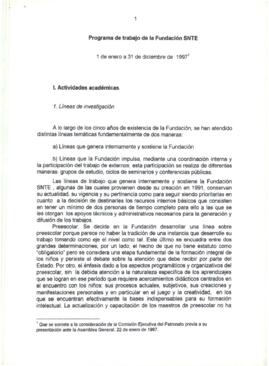 
Programa de trabajo de la Fundación SNTE.


