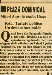 
RAT : Tartufo político. Un destino inexorable.


