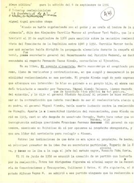 
Intentos reeleccionistas La pretensión de Alemán.


