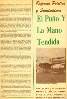 
Reforma política y sindicalismo.


