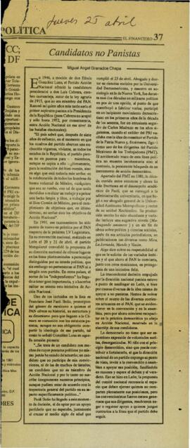 
Candidatos no panistas.


