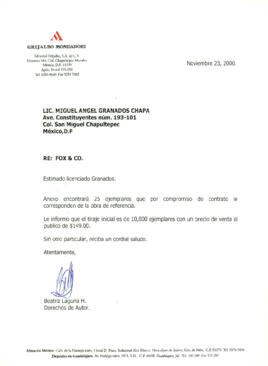 
Oficio para entregar 25 ejemplares de impresos.


