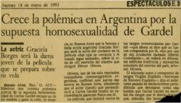 
Crece la polémica en Argentina por la supuesta homosexualidad de Gardel.
OTAOLA o La República del Exilio.



