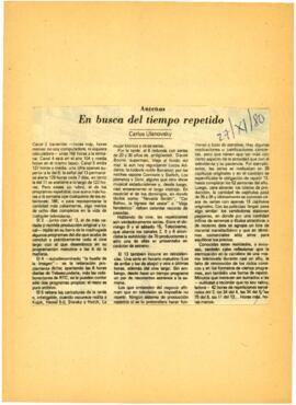 
En busca del tiempo repetido.


