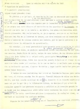 
Seguridad de periodistas. La posición presidencial.


