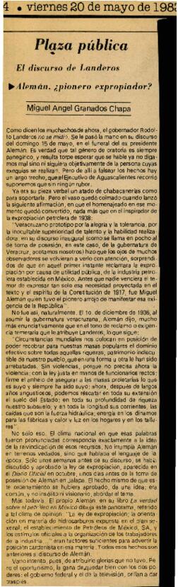 
El discurso de Landeros.


