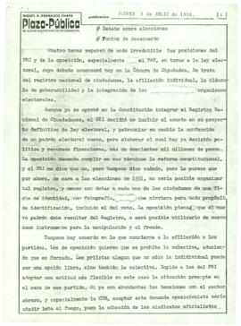 
Debate sobre elecciones. Puntos de desacuerdo.


