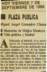 
Memorias de Mújica Montoya. Vida política y beisbol.


